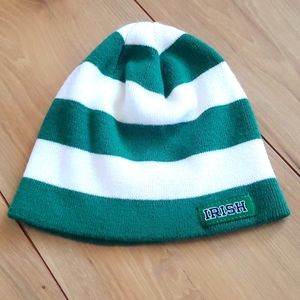 Adidas Irish Green and White Stripped  Beanie Hat. Very stretchy OS